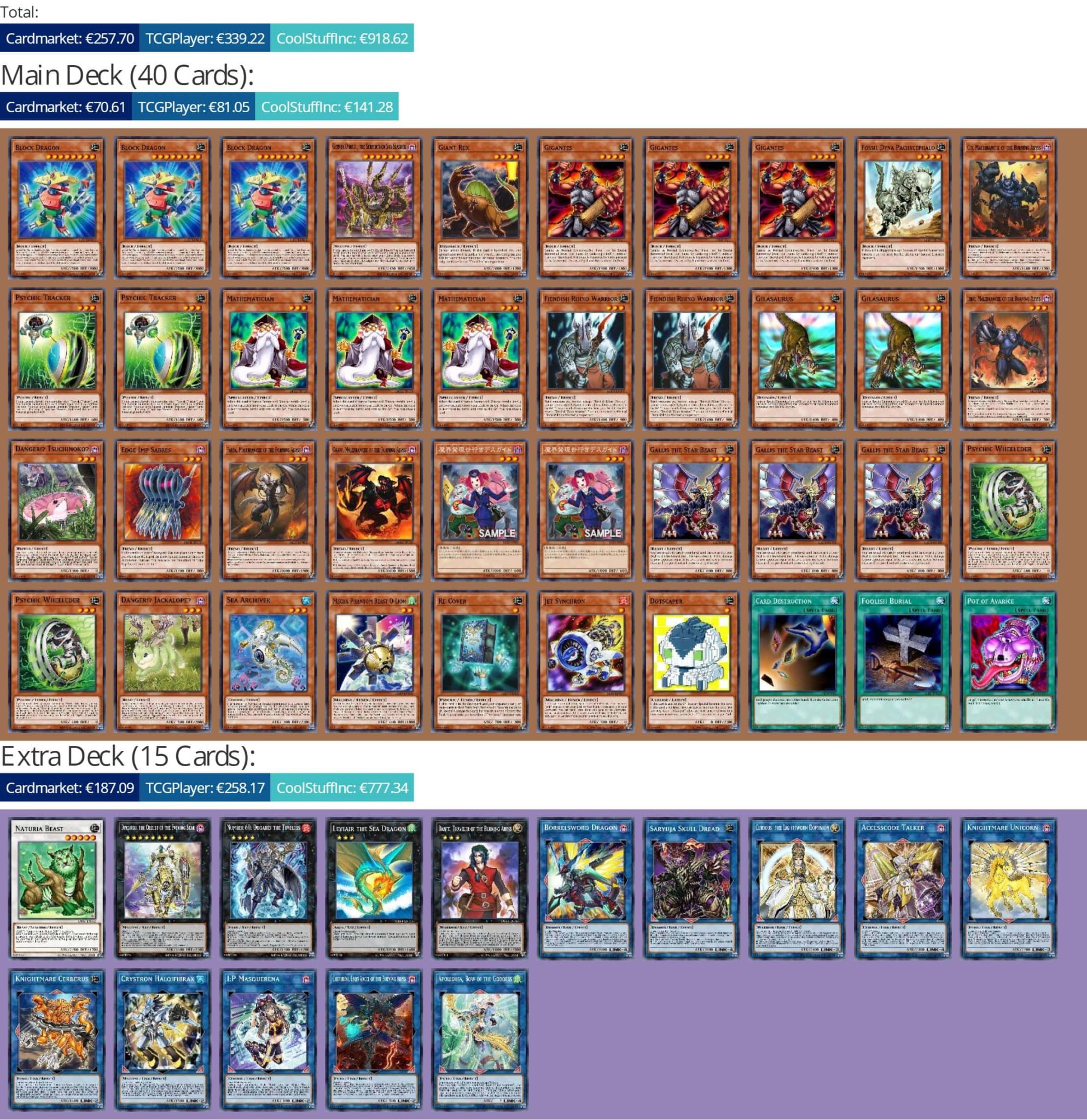 Deck Abysses Ardents (Post ETCO) - Yuginews